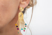 Load image into Gallery viewer, PEACOCK EARRING - TURQUOISE
