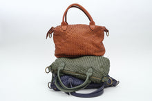 Load image into Gallery viewer, BRAIDED LEATHER BAG CAMEL

