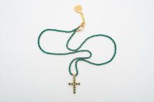 Load image into Gallery viewer, MALCHITE CROSS NECKLACE
